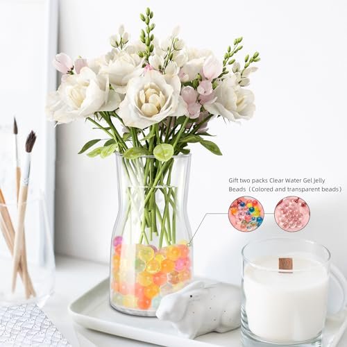 7-Inch Iridescent Glass Vase for Modern Home Decor