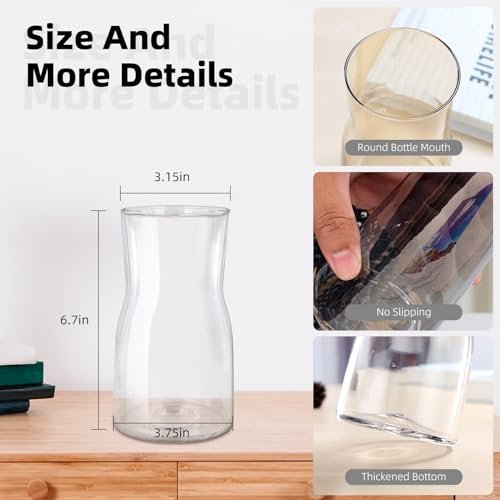 7-Inch Iridescent Glass Vase for Modern Home Decor