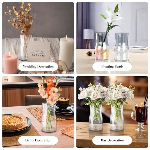 7-Inch Iridescent Glass Vase for Modern Home Decor