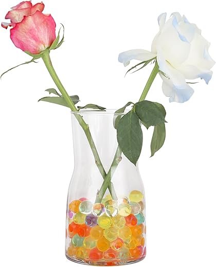 7-Inch Iridescent Glass Vase for Modern Home Decor