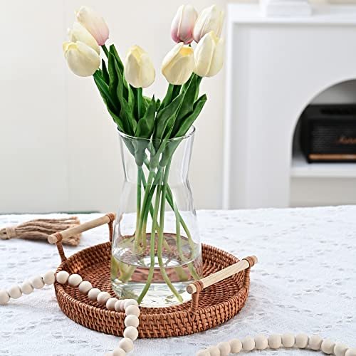 8-Inch Clear Glass Vase: Modern Boho Centerpiece Decor