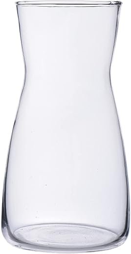 8-Inch Clear Glass Vase: Modern Boho Centerpiece Decor