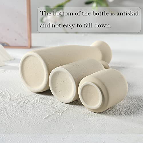 Chic CEMABT Beige Ceramic Vase Set – Modern Boho Decor