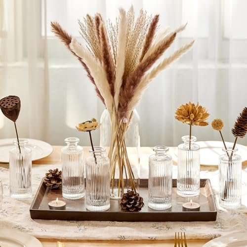 ComSaf Mini Glass Bud Vases Set - Vintage Charm