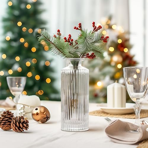 ComSaf Mini Glass Bud Vases Set - Vintage Charm