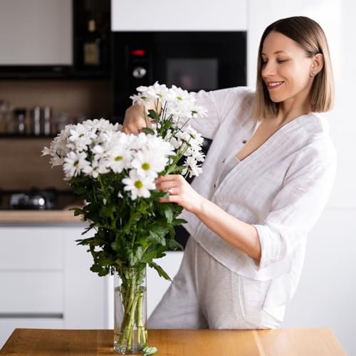 Devilfire 12Pcs Clear Glass Cylinder Vases for Centerpieces