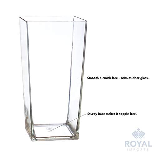 Durable Acrylic Square Vase for Floral Arrangements