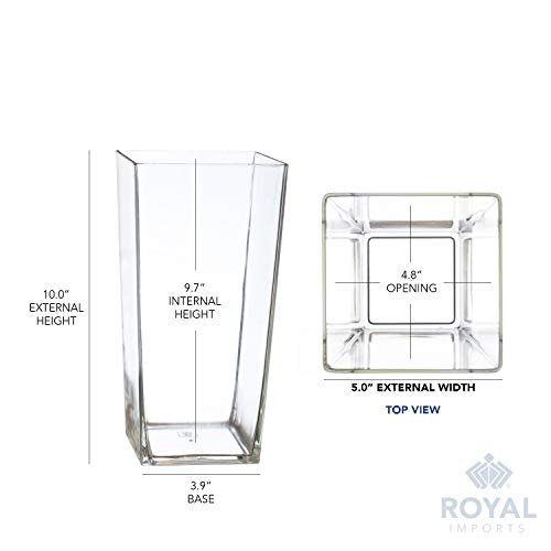 Durable Acrylic Square Vase for Floral Arrangements