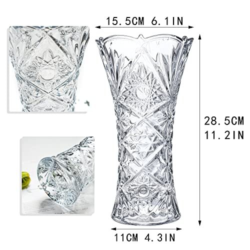 Elegant 11.2" Sunflower Glass Flower Vase - Perfect Gift!