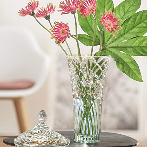 Elegant Crystal Trumpet Vase - Lorren Home Trends