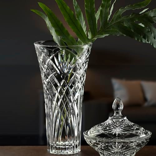 Elegant Crystal Trumpet Vase - Lorren Home Trends