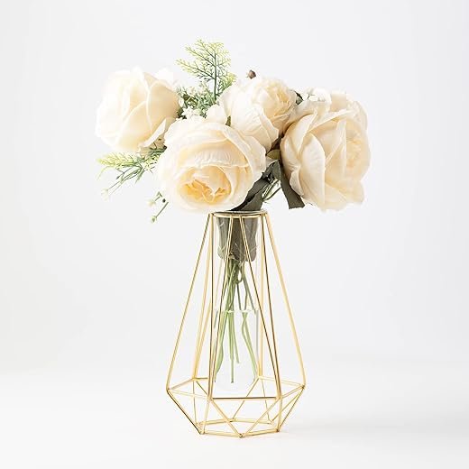 Elegant Gold Geometric Vase for Stylish Home Decor