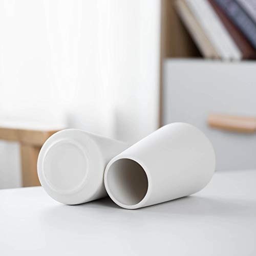 Elegant Minimalist White Ceramic Vase for Modern Decor