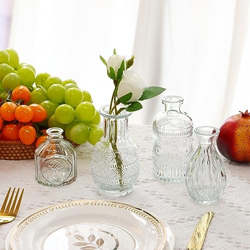 Fixwal Vintage Bud Vase Set - Elegant Glass Decor