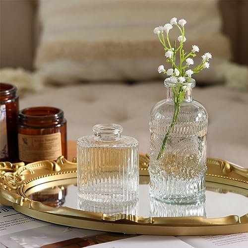 Fixwal Vintage Bud Vase Set - Elegant Glass Decor