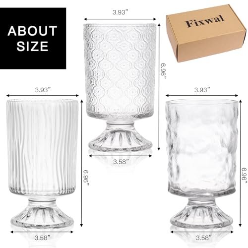 Fixwal Vintage Glass Vases Set of 3 for Elegant Decor