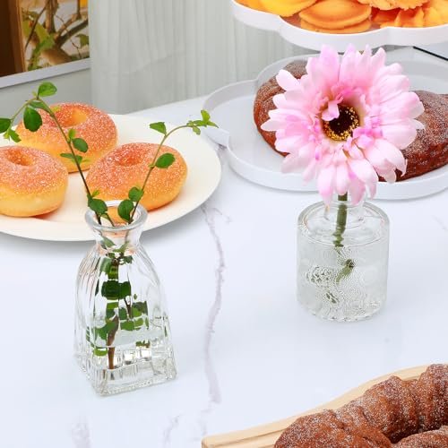 Mapoxy Vintage Glass Bud Vases Set - Elegant Decor