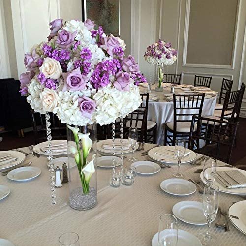Stunning 12" Clear Glass Cylinder Vase for Weddings